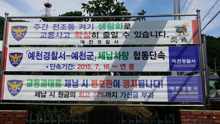 2.예천군 & 예천경찰서 체납 자동차 합동단속